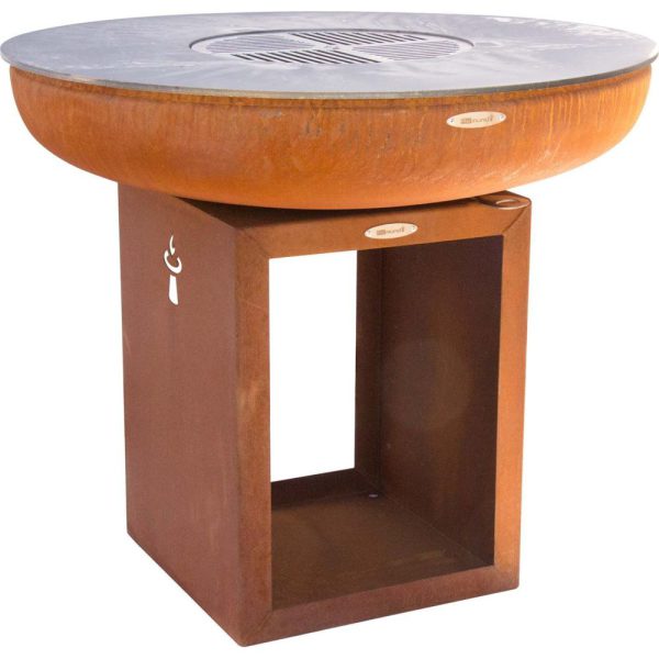 Barbecue brasero en acier  Carus Diamètre 102 cm Hauteur 87 cm.