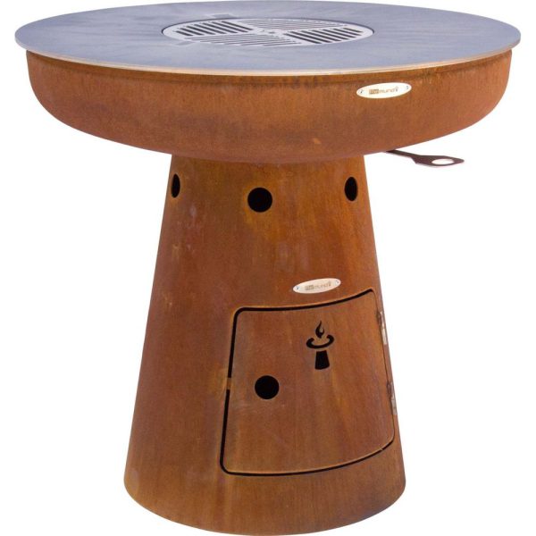 Barbecue brasero en acier  Nero Hauteur 79 cm Diamètre 82 cm.