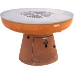 Barbecue brasero en acier  Nero Hauteur 84 cm Diamètre 102 cm.