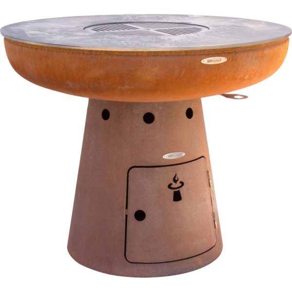 Barbecue brasero en acier  Nero Hauteur 68 cm Diamètre 102 cm.