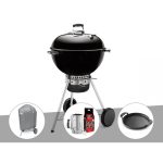 Barbecue Weber Master-Touch GBS 57 cm Noir + Housse + Kit Cheminée + Plancha