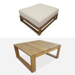 Salon de jardin en bois 5 places – Image 6