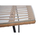 Salon de jardin en polyrotin ensemble de canapés chaises table couleur naturelle rembourrage crème 04_0004249 – Image 5