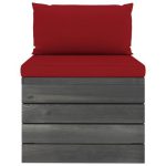 Salon palette de jardin 6 pcs avec coussins Bois de pin massif – Image 6